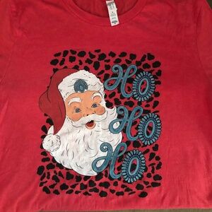Santa Christmas t-shirt, red Canvas tee, size medium, good condition!